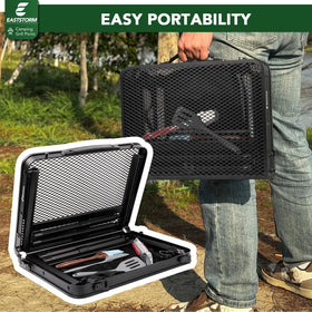 E EASTSTORM portable mesh bag enhances organization on trips