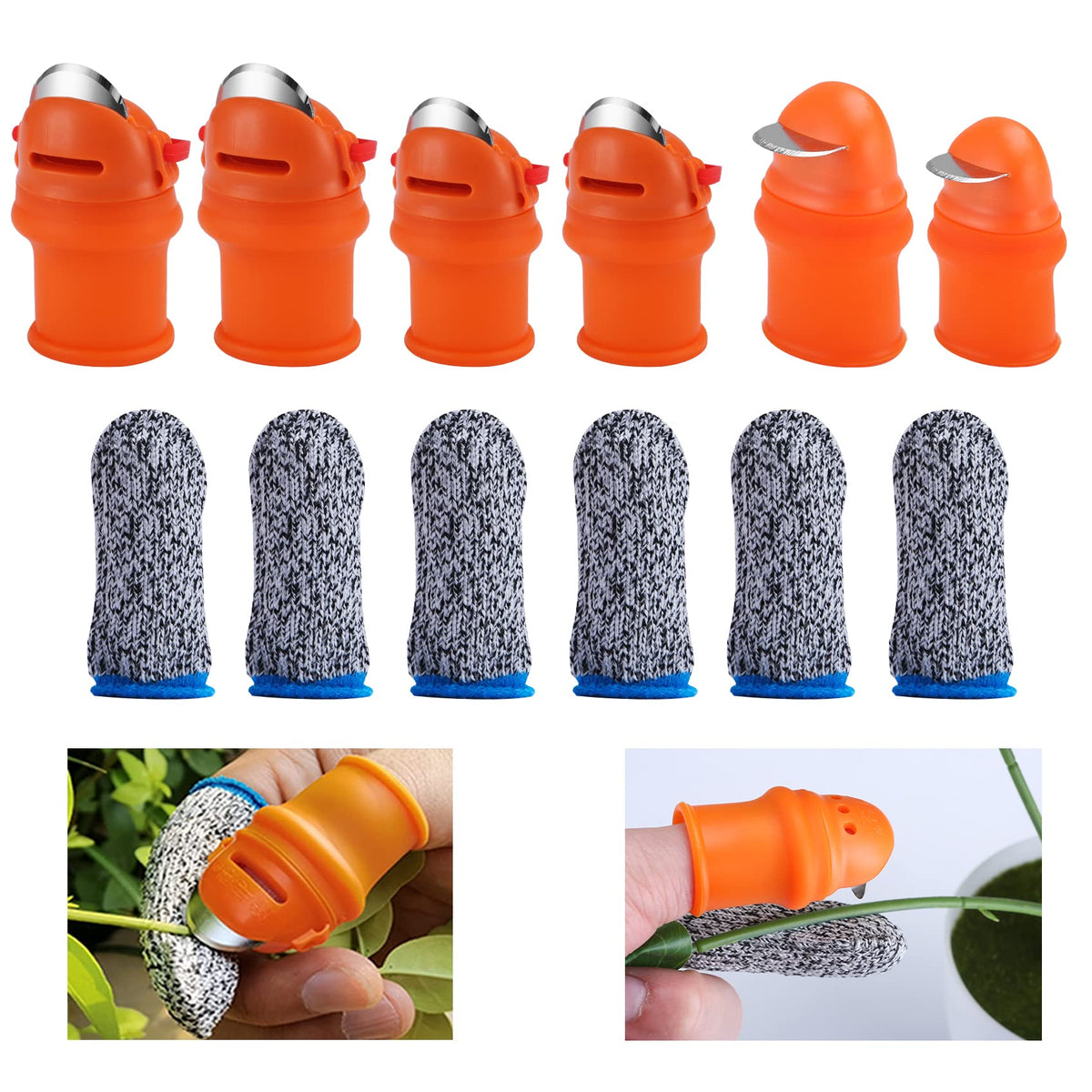 E-TING thumb knife with large straight blade for efficient harvesting.
