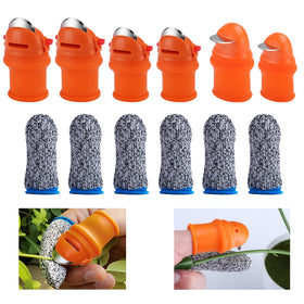 E-TING thumb knife with large straight blade for efficient harvesting.