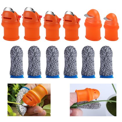 E-TING thumb knife with large straight blade for efficient harvesting.
