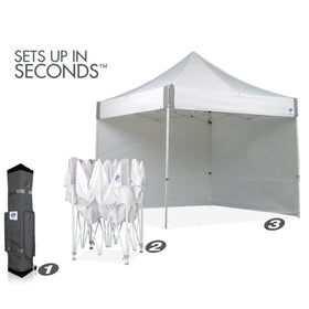 ES100S provides 10x10 coverage for markets, fairs, and pop-up shops