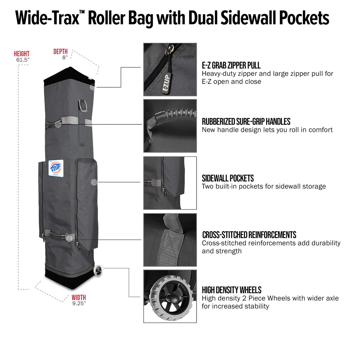 E-Z UP ES100S mid-zip wall adds customizable screening during outdoor sales