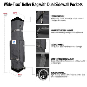 E-Z UP ES100S mid-zip wall adds customizable screening during outdoor sales