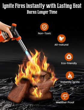 E500 smokeless, odor-free fire-starter ideal for grilling and outdoor cooking.