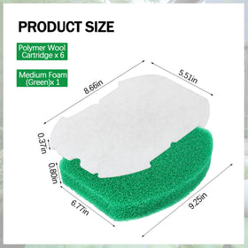 eaacaa polymer wool pads six-pack reveals fine filtration for clearer water