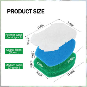eaacaa polymer wool pads capture fine particles for clearer 300-gallon ponds