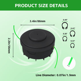 eaacaa trimmer head with durable plastic body resisting cracking during outdoor use
