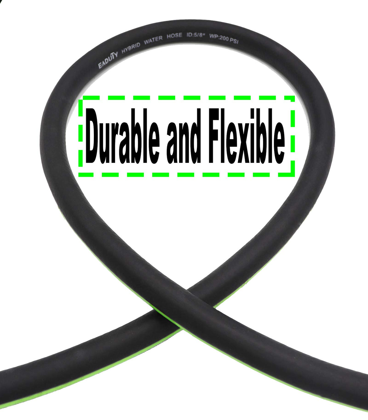 EADUTY Hybrid Garden Hose rotatable grip, enabling effortless attachment to spigots