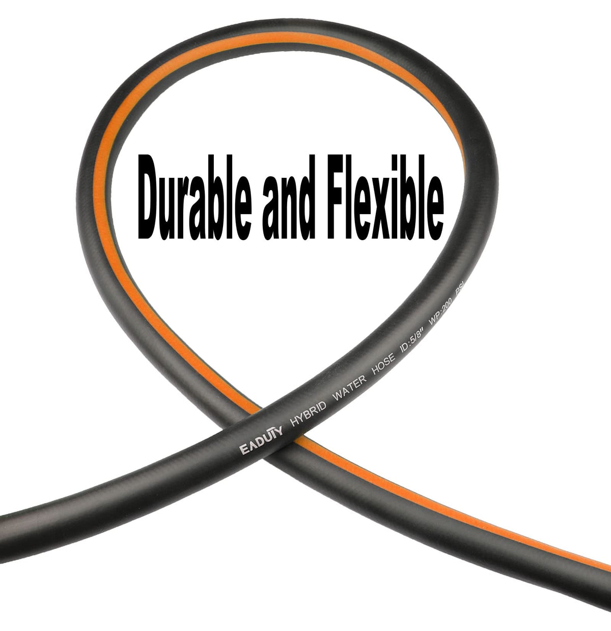 EADUTY hose features rotatable grip handle for effortless spigot attachment.