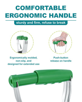 Peg hole on handle end of Eadwiella planter for easy hanging and storage