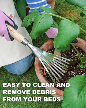 Eadwiella compact garden tool fits neatly in sheds and bags.