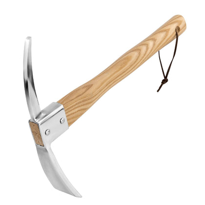 Eadwiella pick mattock 15-inch wooden handle for durable digging and trenching