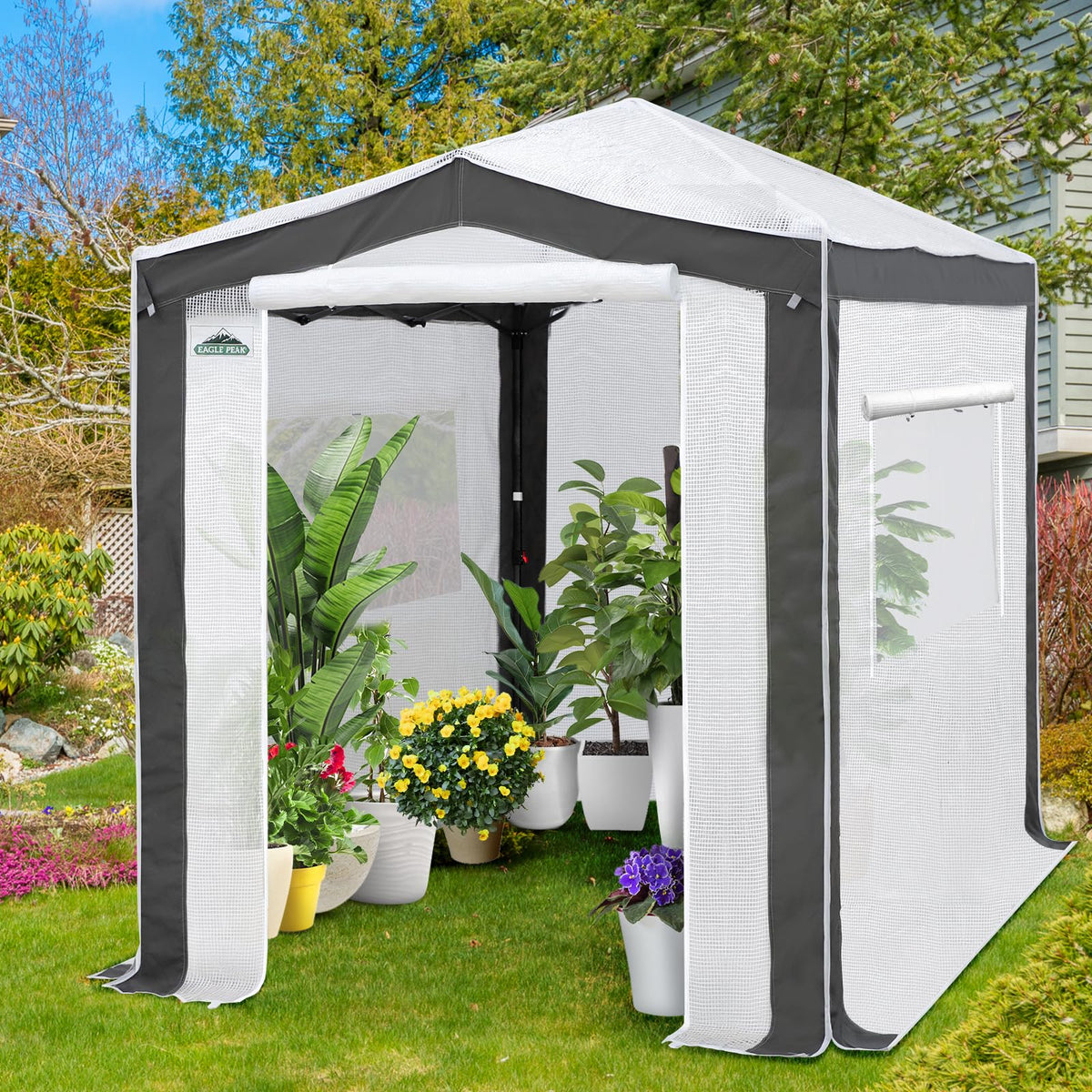 Eagle Peak 6-foot tall walls provide ample headroom to work inside.