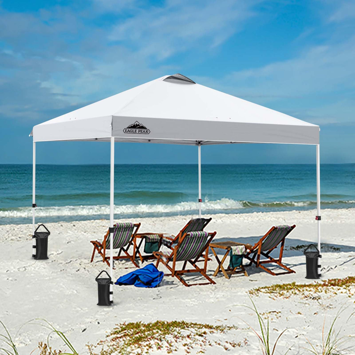 Eagle Peak easy setup supports one person for quick gatherings