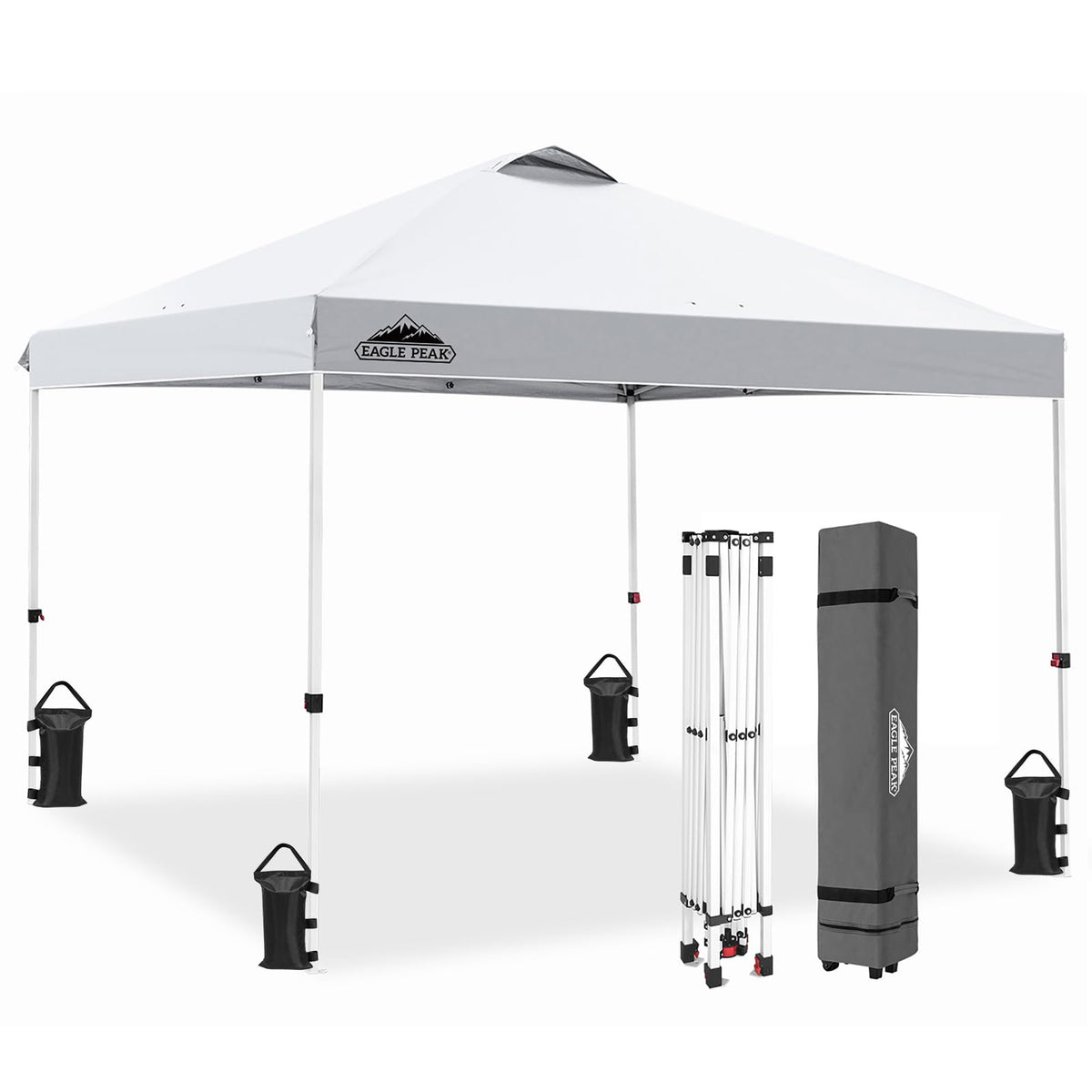 Eagle Peak pop-up canopy center lock enables fast setup for shade