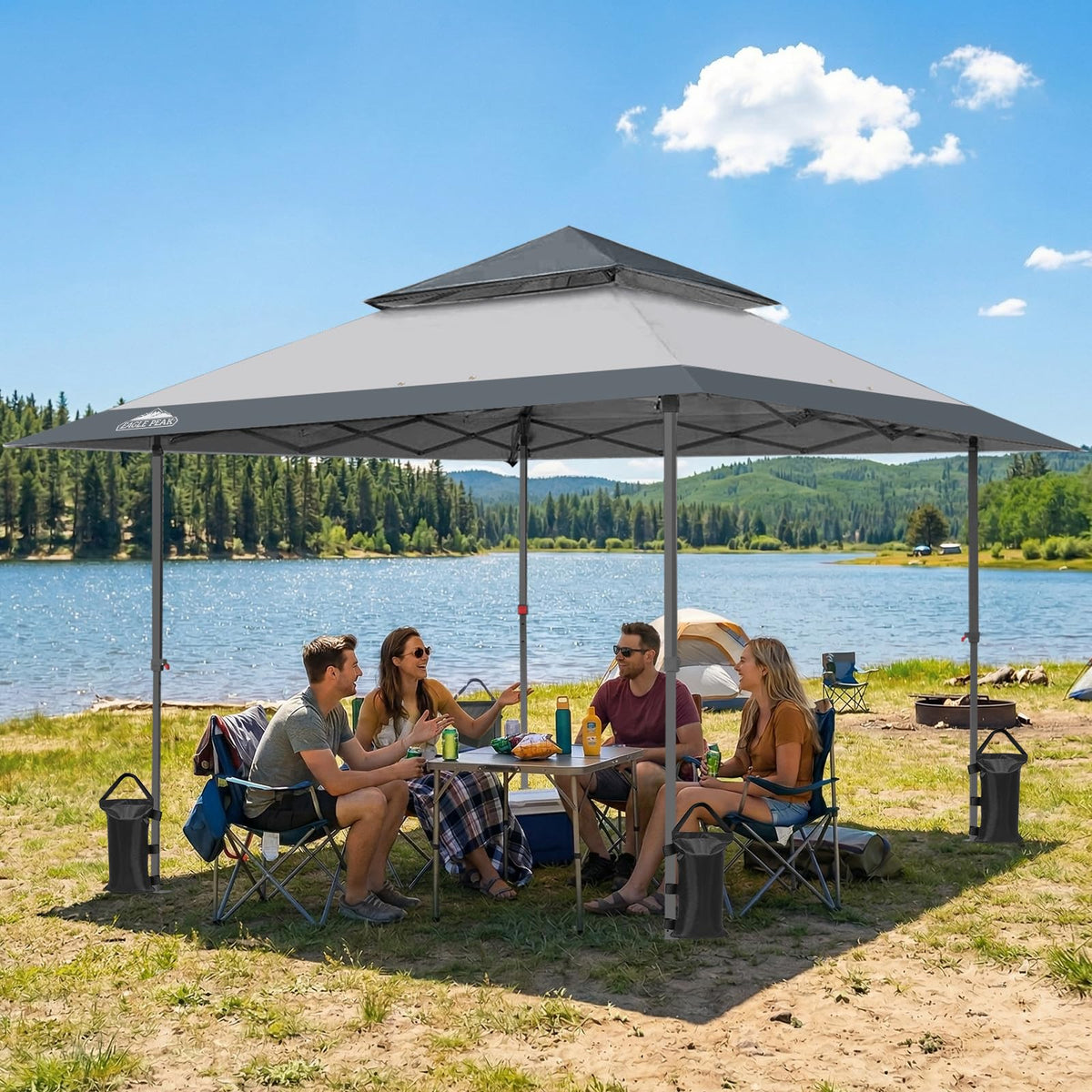 Eagle Peak weight bags stabilize canopy on diverse surfaces