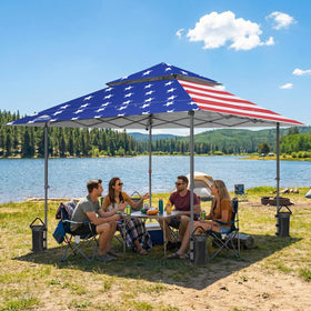 EAGLE PEAK weight bags stabilize shelter on multiple surfaces