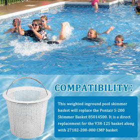 EAGLEGGO weighted design image shows stable skimming for inground pools.