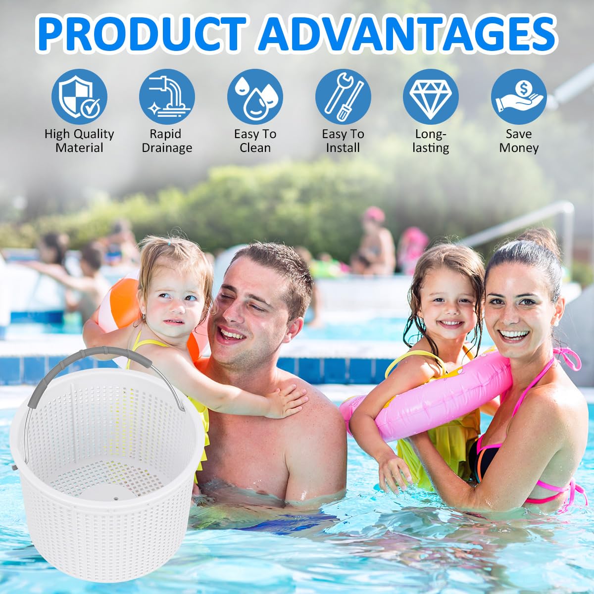 EAGLEGGO built-in weight helps debris collection at the pool bottom