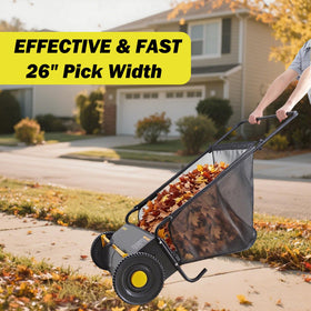 Cord-free operation means quiet, eco-friendly yard work with EAGWON sweeper.