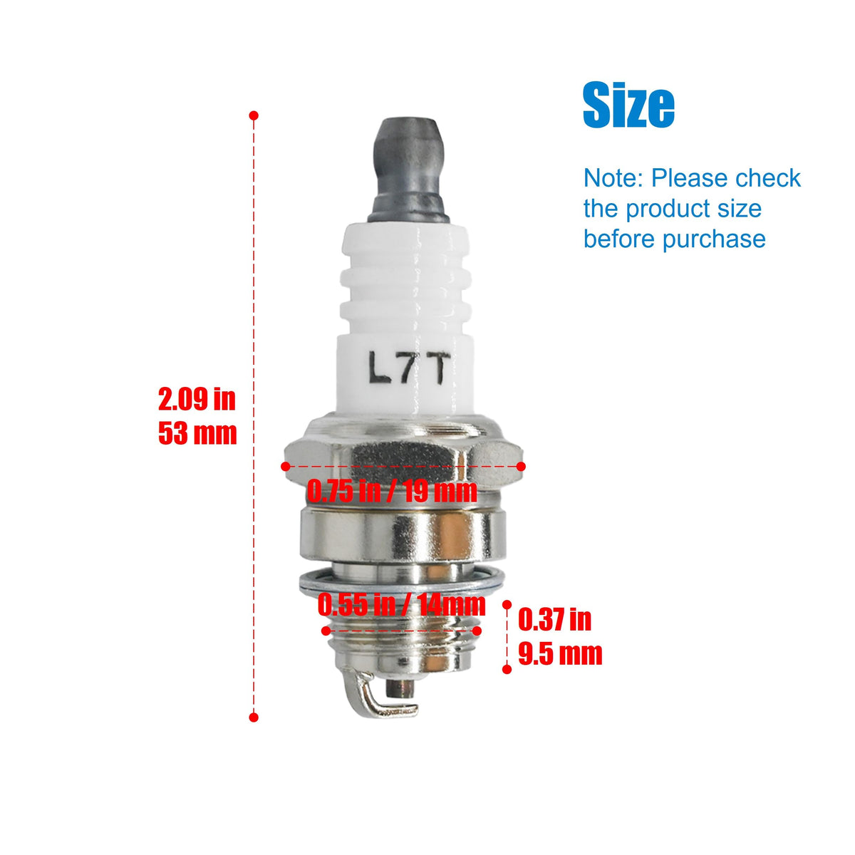 Eamonhigh 2-stroke engine spark plug in use on small power tools.