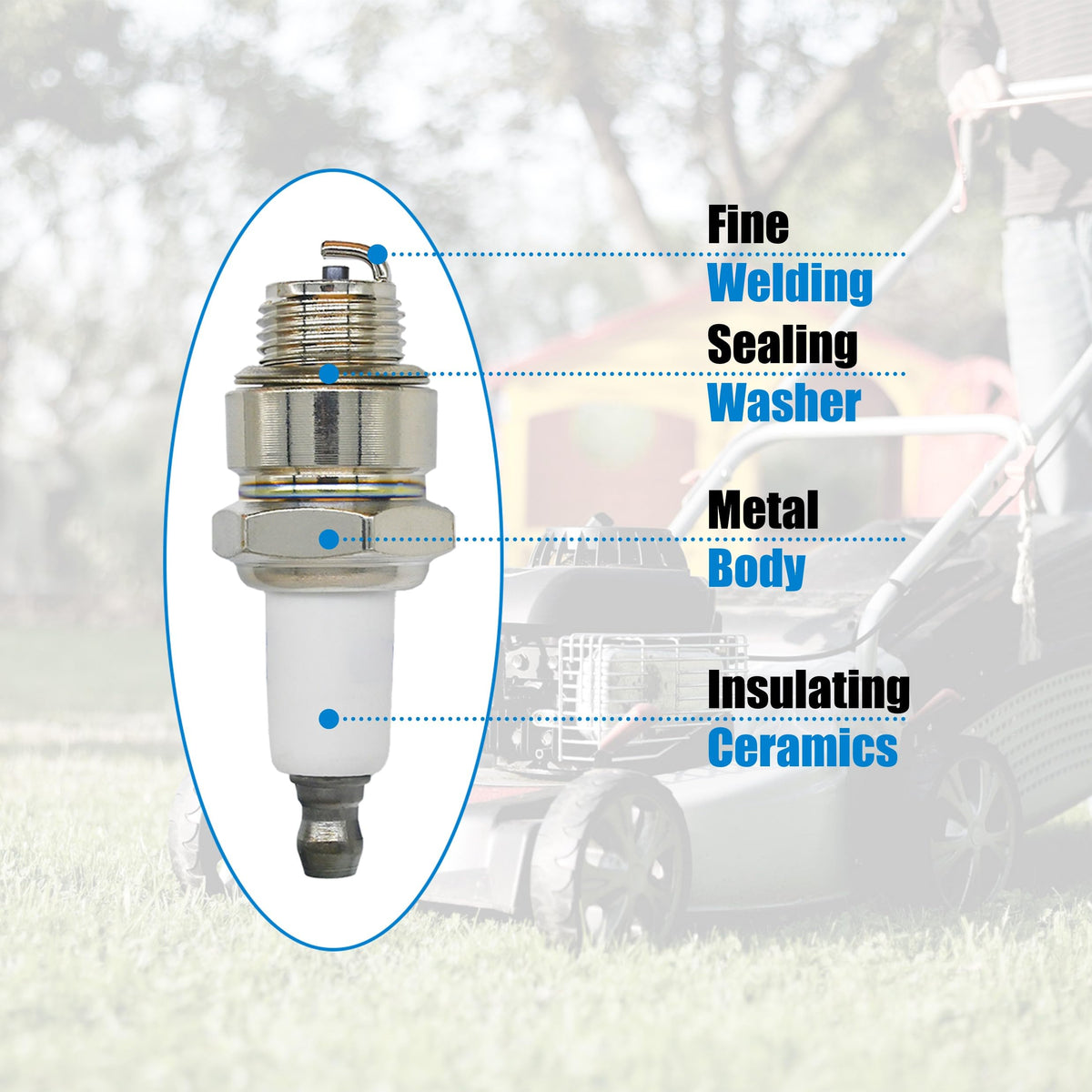 Eamonhigh spark plug compatible with Briggs & Stratton engines