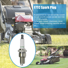 Eamonhigh F7TC spark plug thread dimensions visual emphasizing precise fit and compatibility