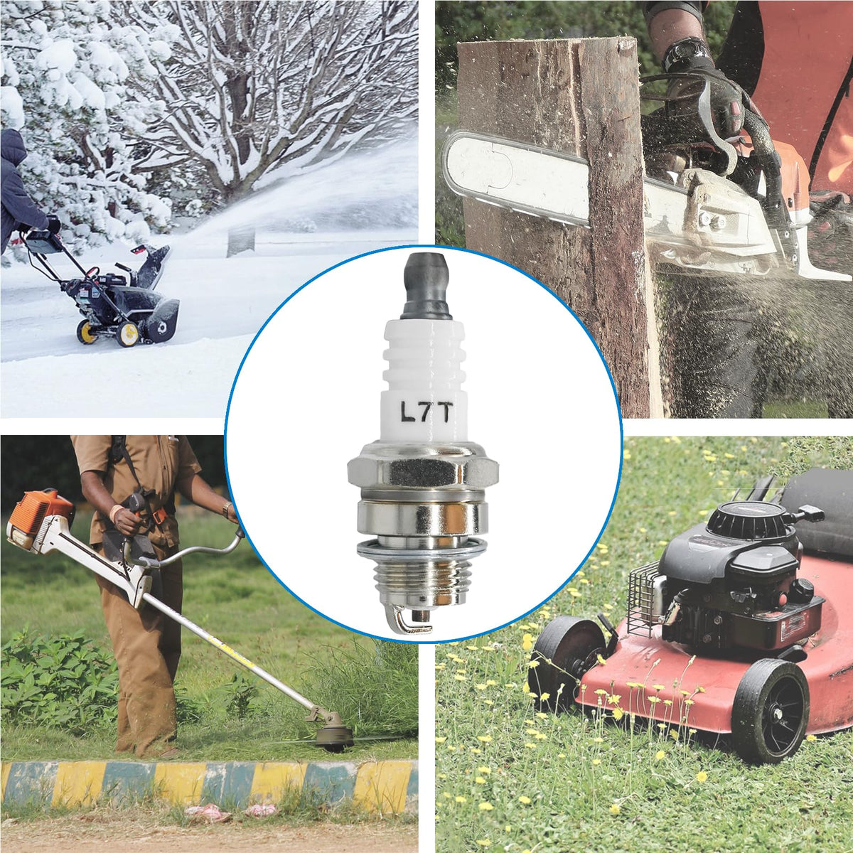 Eamonhigh L7T RCJ6Y spark plug suited for Stihl MS series chainsaws