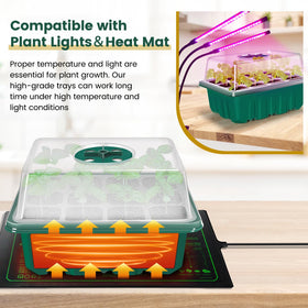 EamPrsk crystal-clear-design enables quick growth checks without disturbing seedlings.