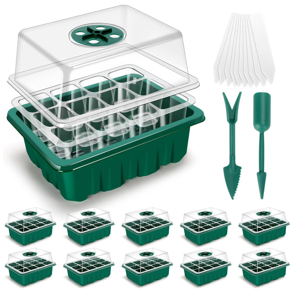 EamPrsk seed-starter-tray 120-cells offers ample space for uniform germination.