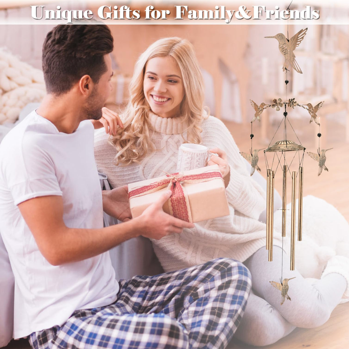 Eandisom wind chimes make a thoughtful outdoor gift for mom.