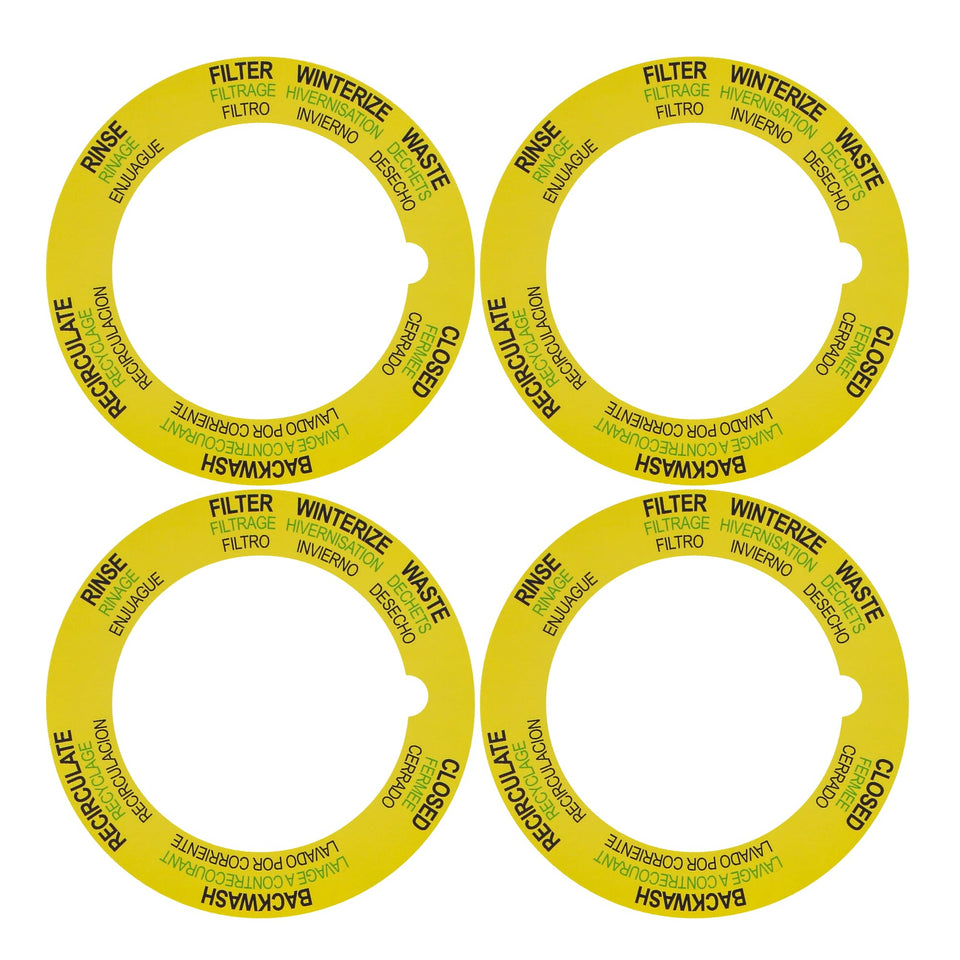 EAORBD 272599 valve label on a Pentair top-mount valve improves maintenance speed.