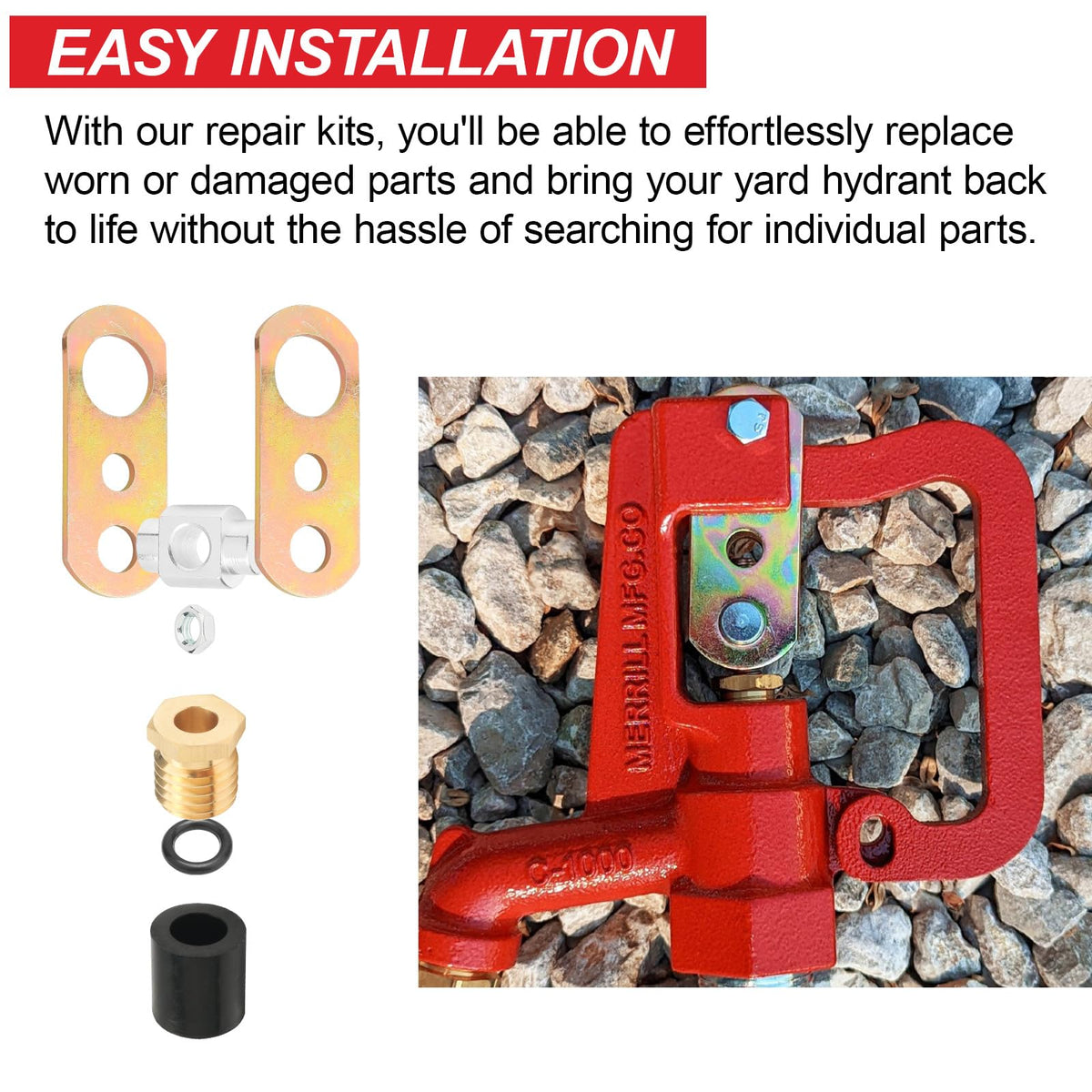 EAORBD C-1000 hydrant plunger and seals for steady water flow