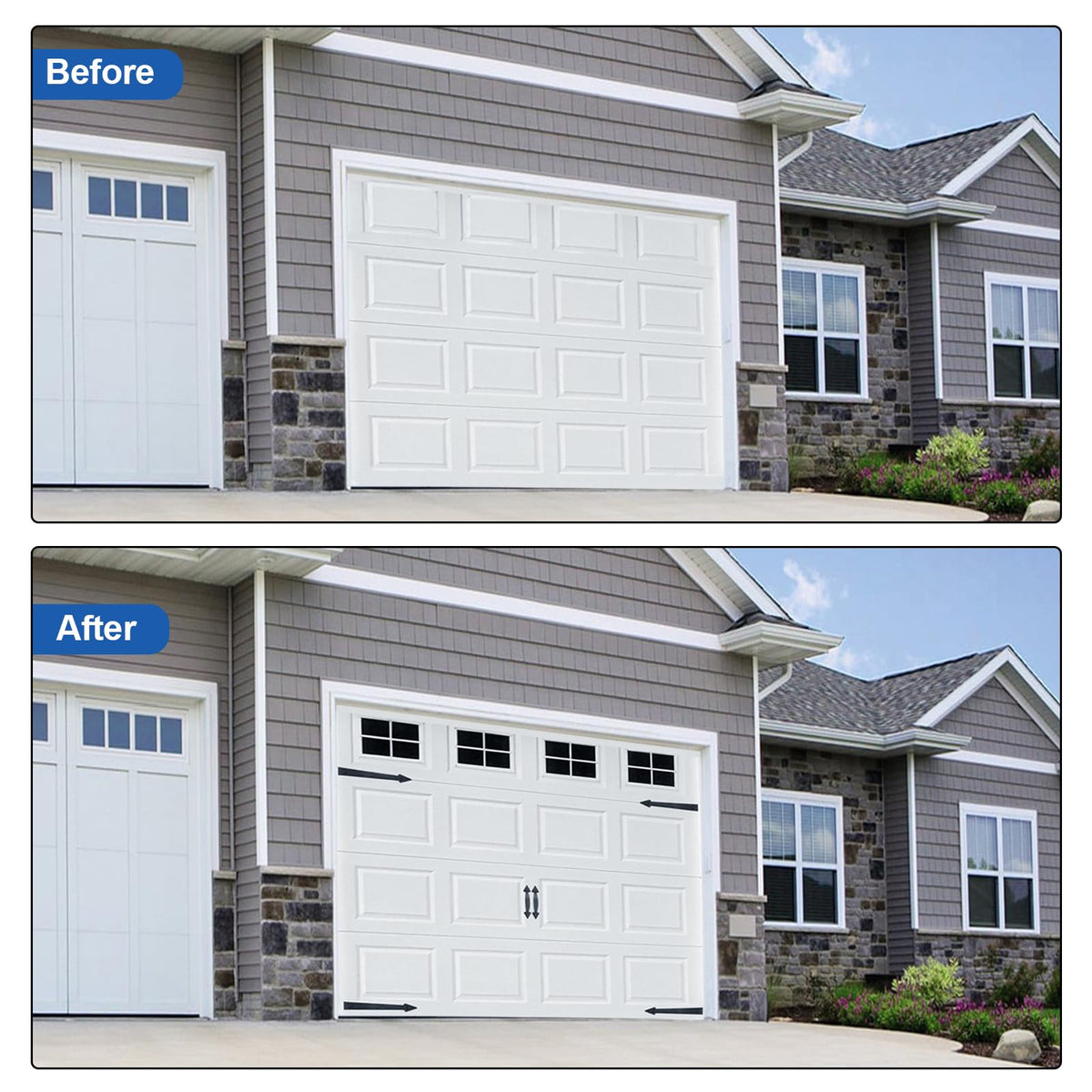 Eapele magnetic handles 8.9x1.7 complete the faux door look effortlessly.