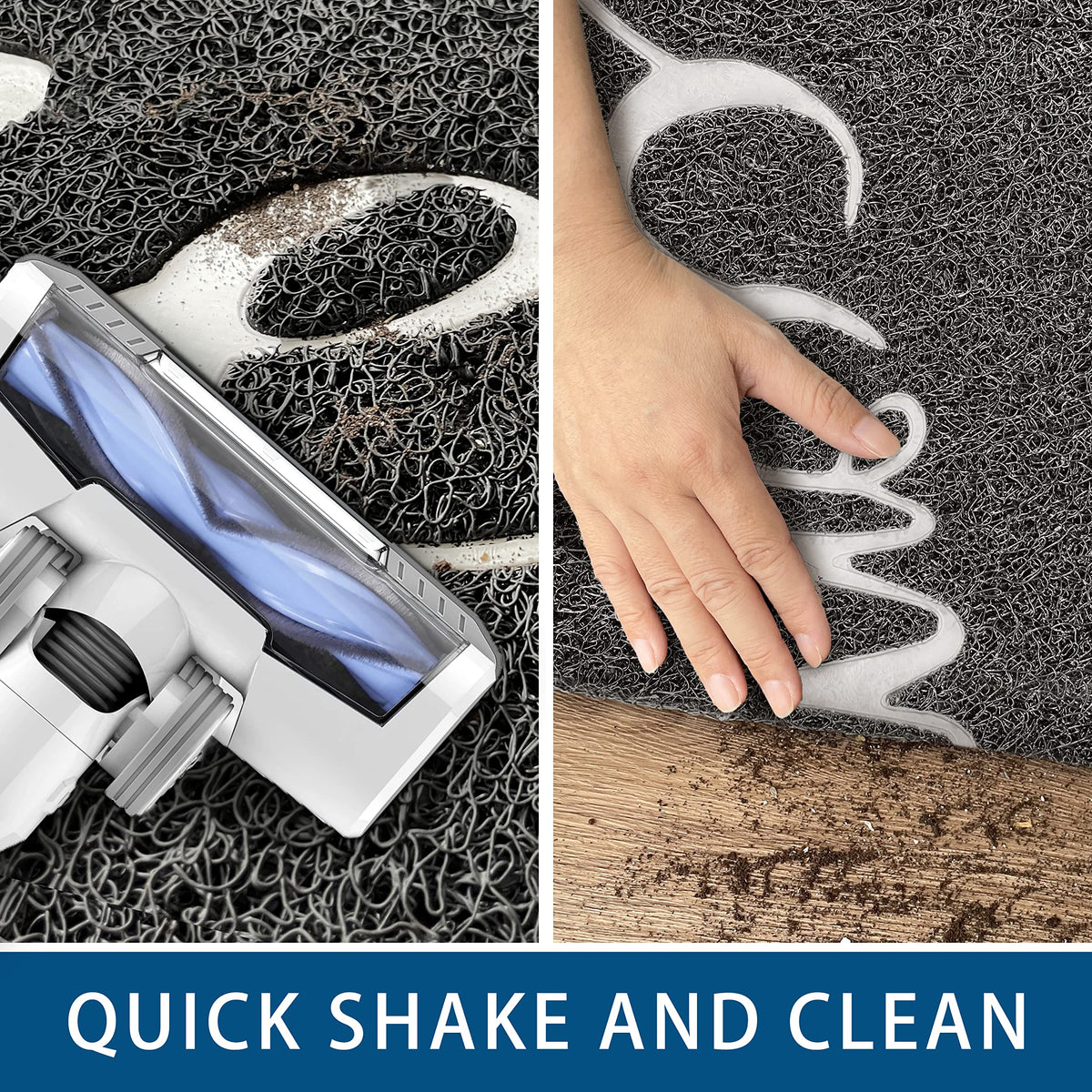 Earthall floor mat easy-clean surface; shake sweep or hose down