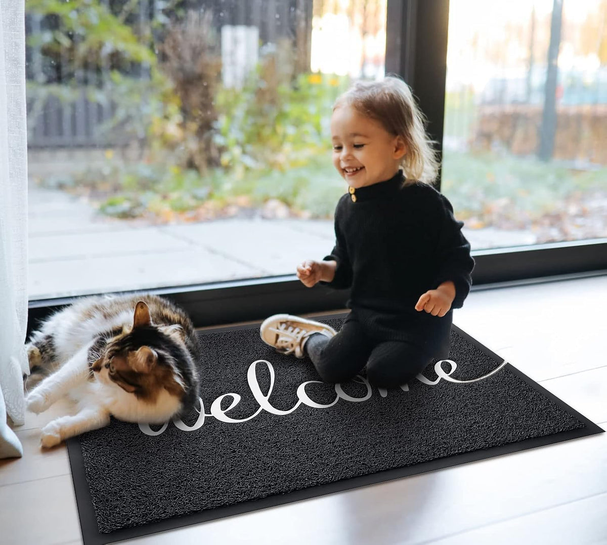 Earthall front door mat durable for daily high-traffic use