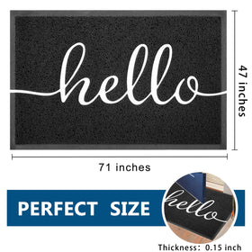 Indoor-outdoor versatility of the EARTHALL Hello Mat suits entryways, patios, and garages.