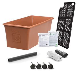 EarthBox 80105 container in terracotta enables space-saving, high-yield gardening.