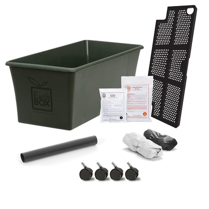 EarthBox 80151 garden kit front view shows a complete self-watering container ready for urban gardens.