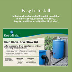 EarthMark EarthMinded drain hose extended to five feet for flexible drainage.