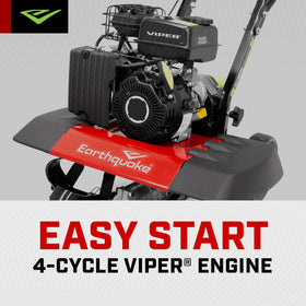 Tilling depth up to 11 inches with Earthquake Versa for deep soil loosening