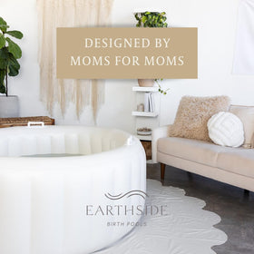 Earthside Birth Space floor covering creates a serene birthing environment