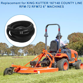 Earthtec 167148 mower deck belt—high-strength construction in use