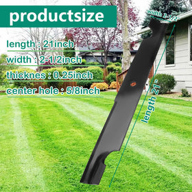 Earthtec 5101755S blade on a 61-inch mower deck for Bobcat compatibility.