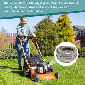 EarthTec 88843 belt on mower deck fit for reliable operation.