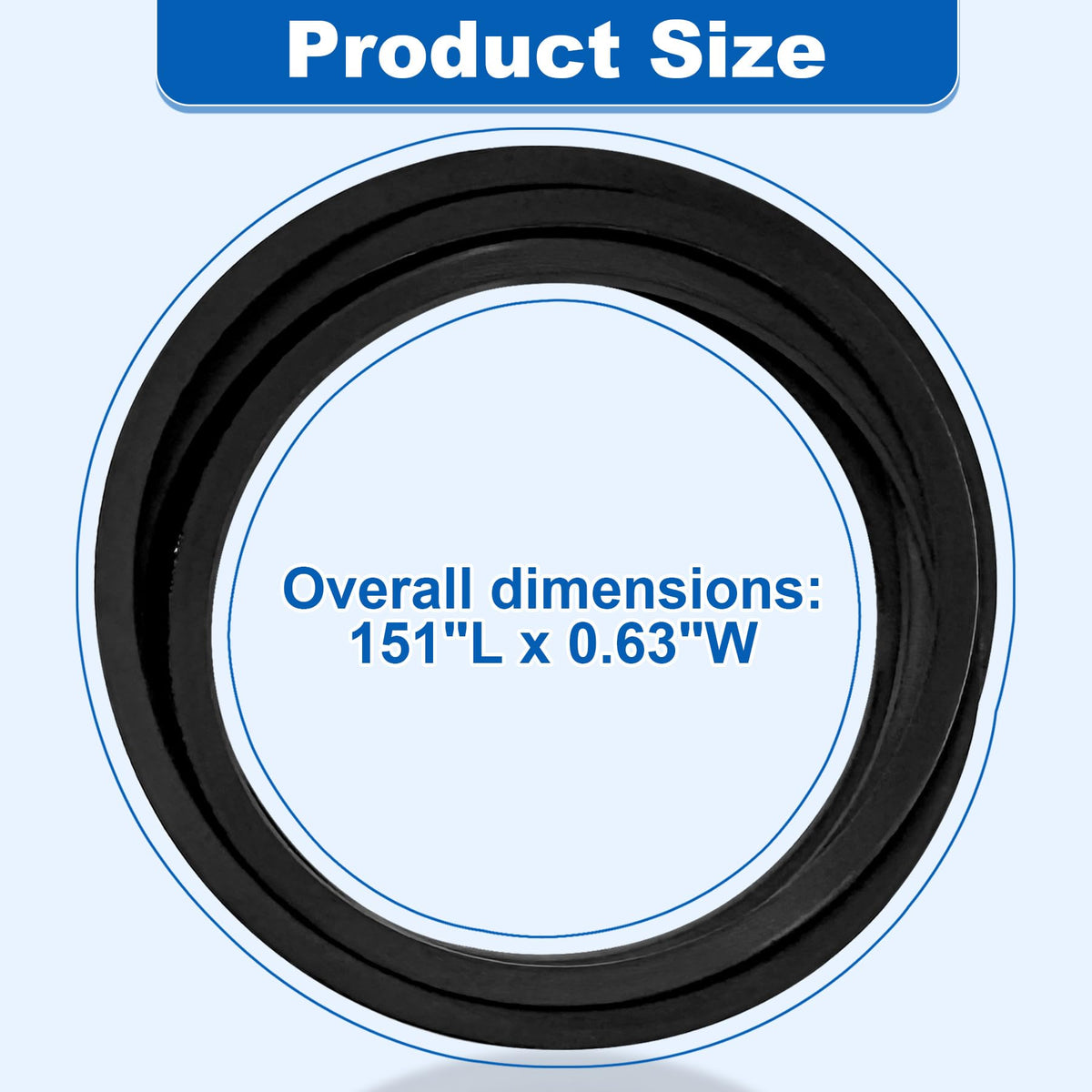 Earthtec King Kutter 167148 belt 6ft—close-up showing length and fit