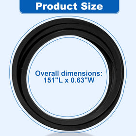 Earthtec King Kutter 167148 belt 6ft—close-up showing length and fit