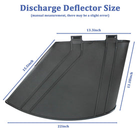 Earthtec assembly-ready deflector shield helps keep mowing cleaner.
