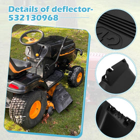Earthtec deflector shield mounted on mower for durable performance