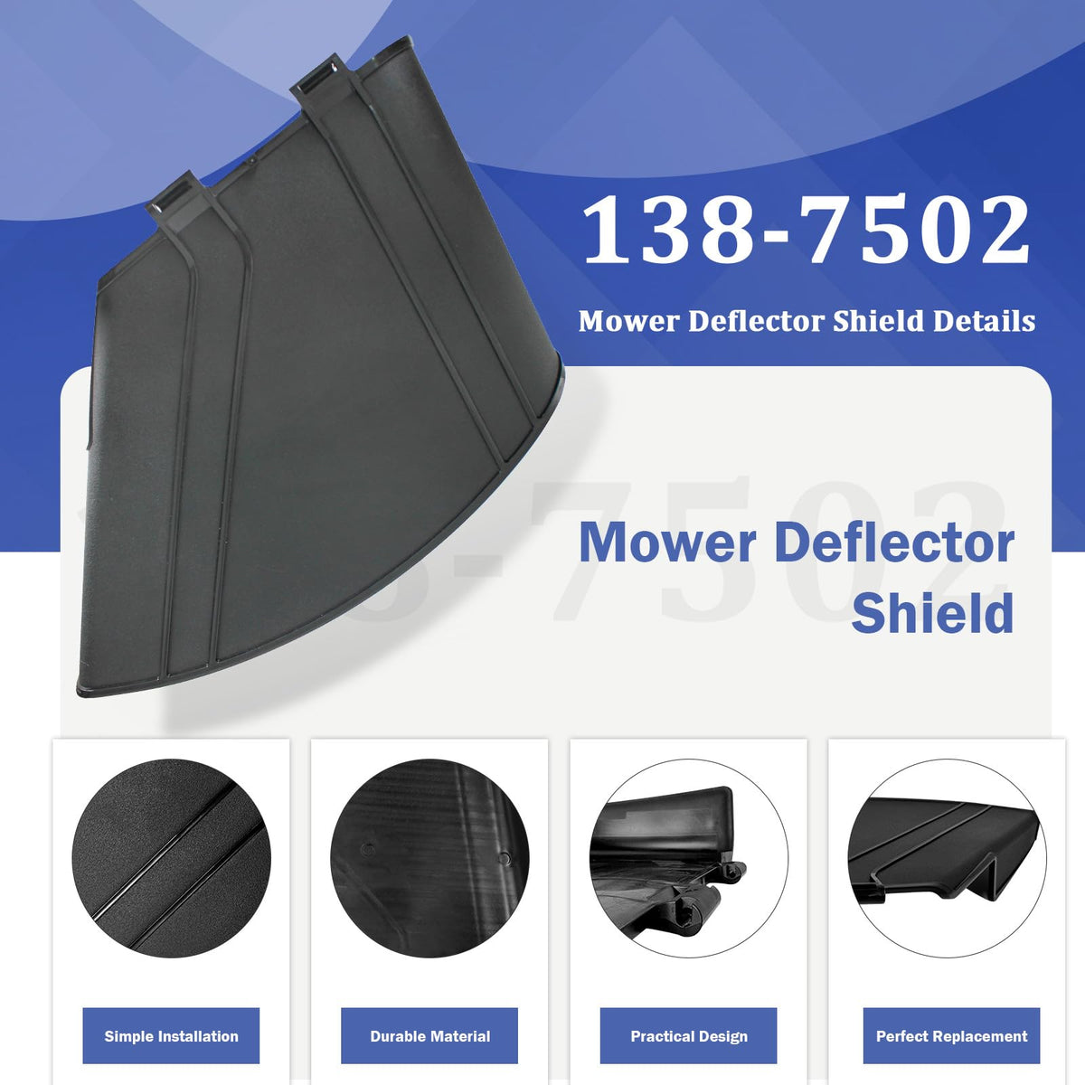 Earthtec Exmark Quest deflector shield mounted for safer mowing results.